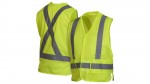 RCA2510SEM Self Extinguishing Hi Vis Lime Safety Vest