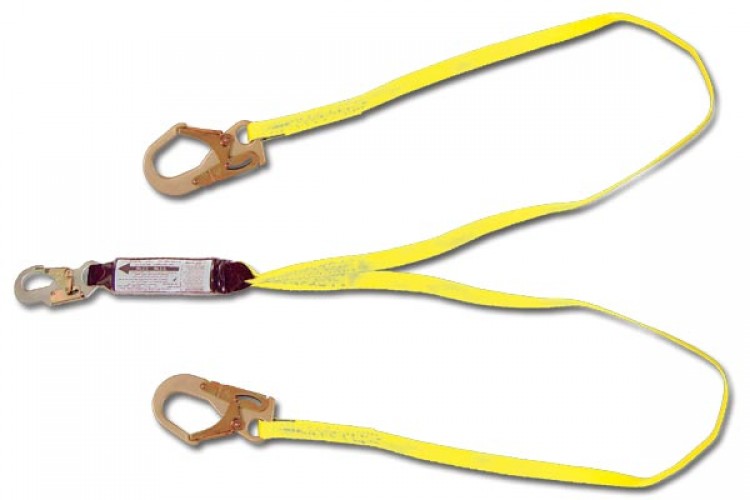 Shock Absorbing Lanyards - Dual Leg Web Pack-Style (100% Tie-Off) 442AN