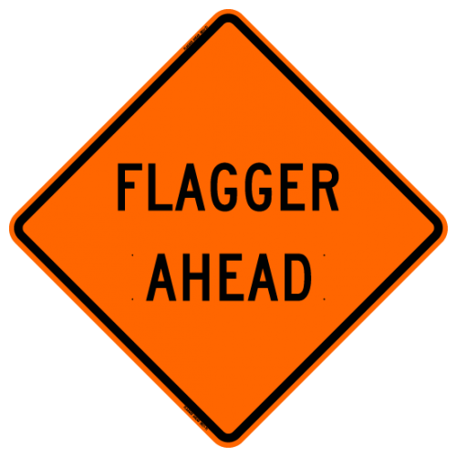 Flagger Ahead W20-7 Work Zone Sign