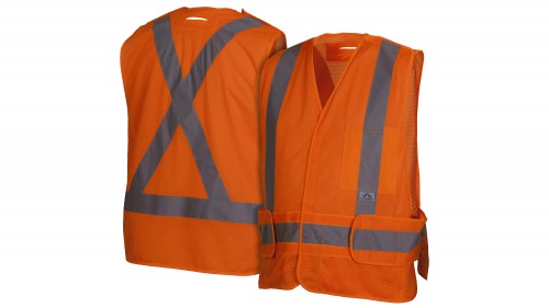 RCA2720SEM Self Extinguishing Orange Safety Vest