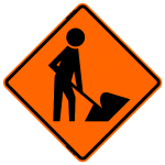 Worker (Symbol) W21-1a Work Zone Sign